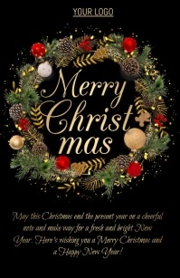 MERRY CHRISTMAS Half Page Wide template