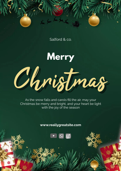 Merry Christmas Template PosterMyWall