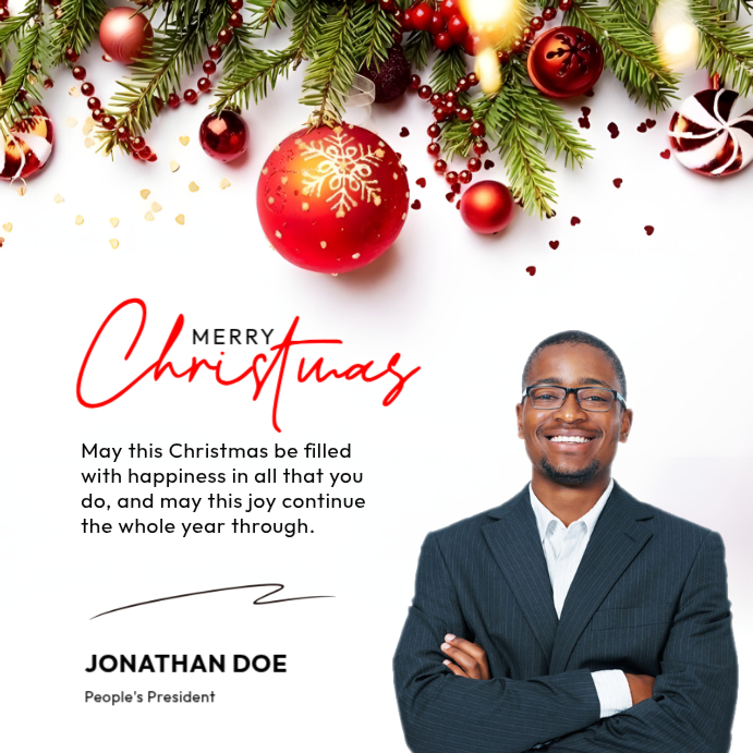 Merry Christmas Post Instagram template