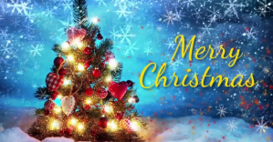 สีน้ำเงิน Christmas Celebration Facebook Ad Template