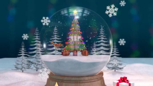 蓝色 Christmas Desktop Wallpaper 数字显示屏 Template
