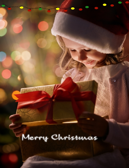 Merry christmas Folheto (US Letter) template