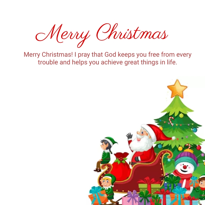 merry christmas Publicação no Instagram template