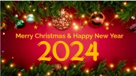 Merry Christmas งานแสดงผลงานแบบดิจิทัล (16:9) template