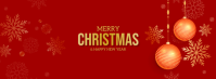 Red Merry Christmas Facebook Cover Photo template