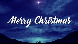 Azul Christmas Greeting Film w tle na Facebooka Template