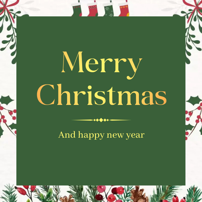 Merry Christmas Instagram Post template