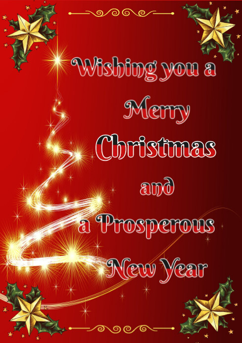 Merry Christmas A4 template