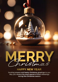 Merry christmas A3 template