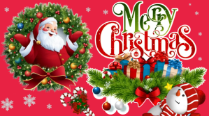 MERRY CHRISTMAS Digitalt display (16:9) template