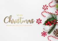 merry christmas Postal template