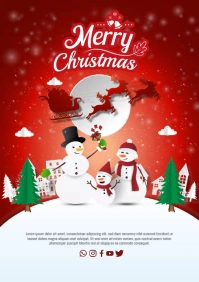 Merry christmas A3 template