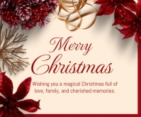 merry Christmas Medium Rectangle template