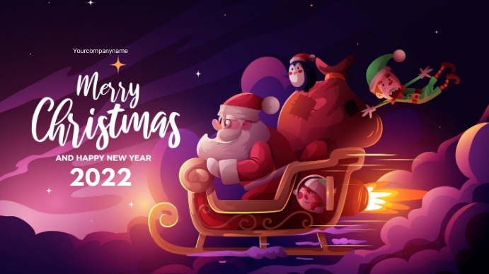 Merry Christmas Ecrã digital (16:9) template