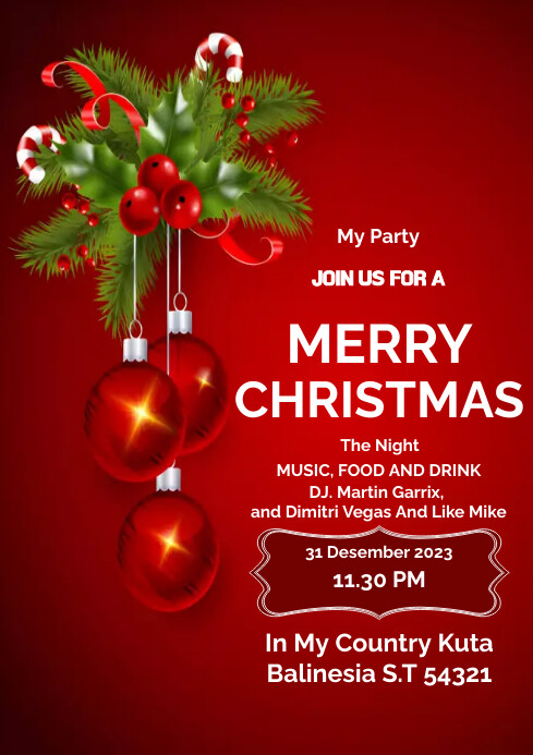 Merry Christmas Template PosterMyWall