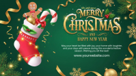 Merry Christmas งานแสดงผลงานแบบดิจิทัล (16:9) template
