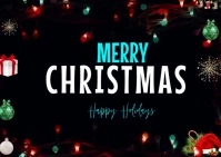 merry christmas Postcard template