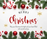 Merry Christmas Mittelgroßes Rechteck template