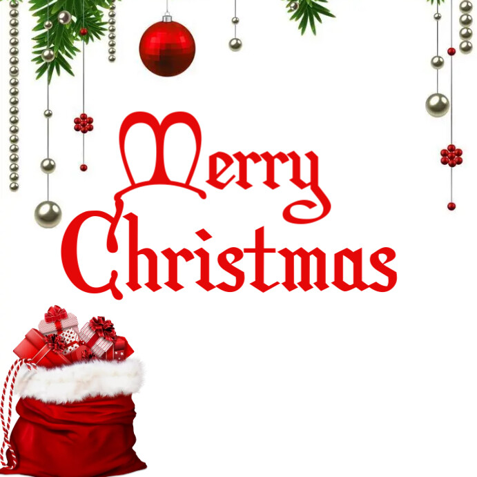Plantilla de Merry Christmas | PosterMyWall