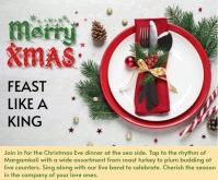 Merry Christmas eve dinner invitation Średni prostokąt template