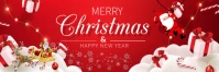 Merry Christmas Facebook Cover Cartel de 2 × 6 pulg. template