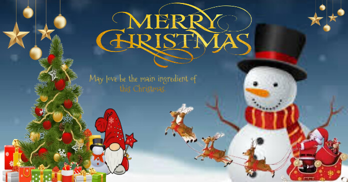 Merry Christmas facebook Template | PosterMyWall