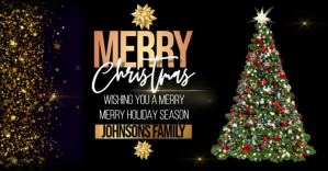 Black Christmas Greeting Obraz udostępniany na Facebooku Template