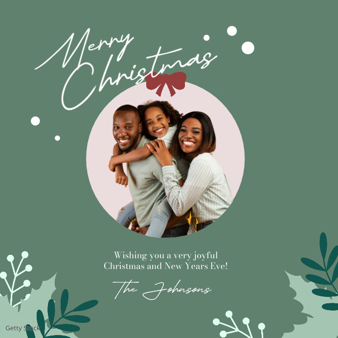 Merry Christmas Family Card Template PosterMyWall
