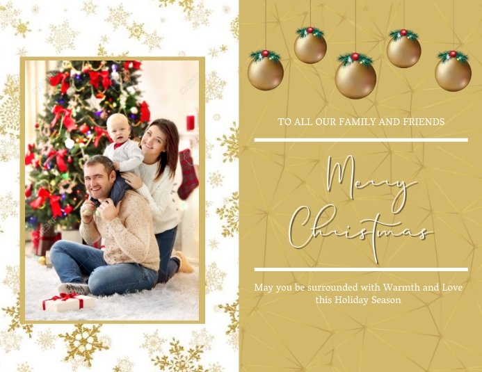 Merry Christmas Family Card Template PosterMyWall