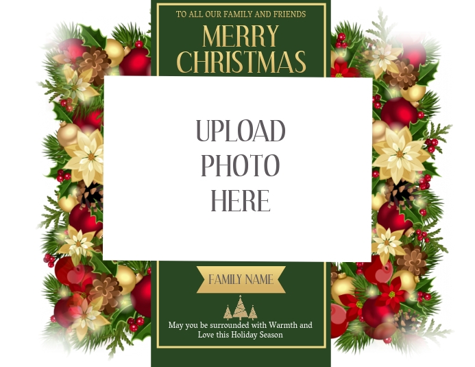 Merry Christmas Family Card Template PosterMyWall