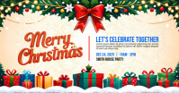 Merry Christmas Family Party Facebook Image template