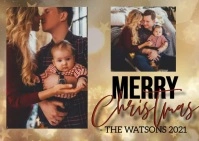 MERRY CHRISTMAS FAMILY PHOTO CARD TEMPLATE Открытка