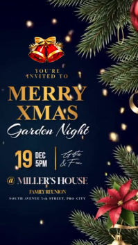 Merry Christmas Family Reunion Flyer Instagram Reel template