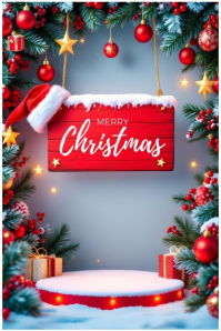 Szary Christmas Celebration Poster Template