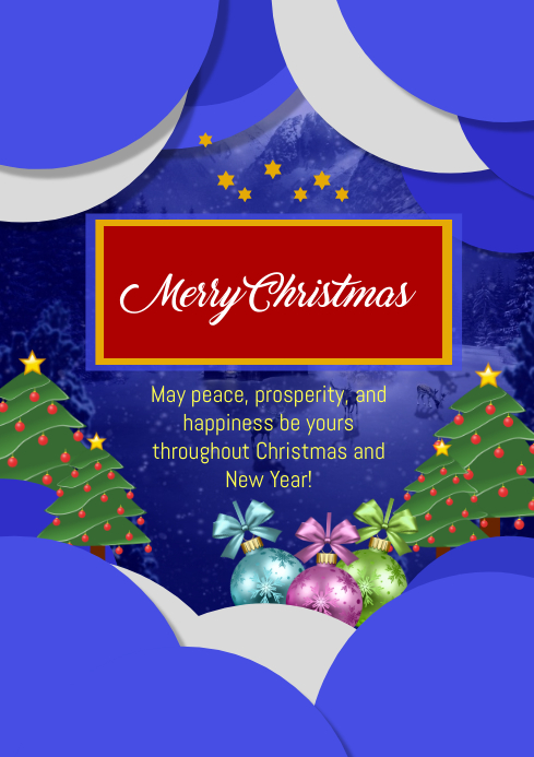 Frohe Weihnachten Flyer Vorlage Postermywall