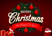 Merry Christmas Flyer poster template design A4