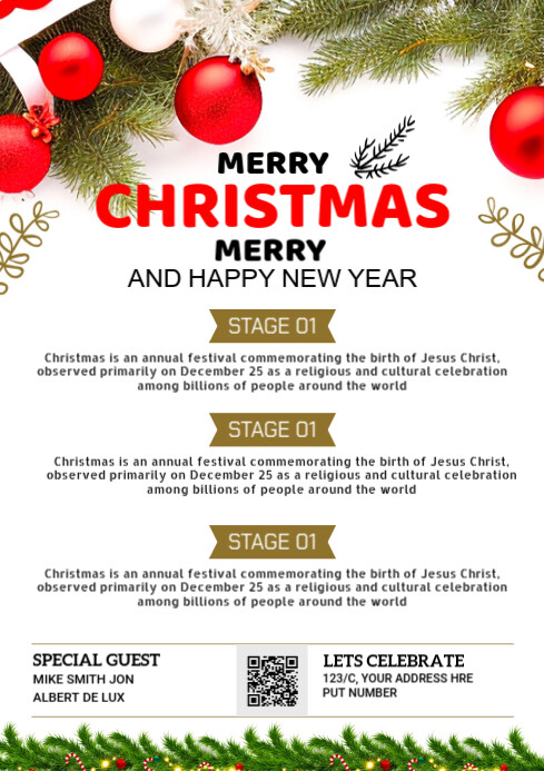 Plantilla de Merry Christmas Flyer Template | PosterMyWall
