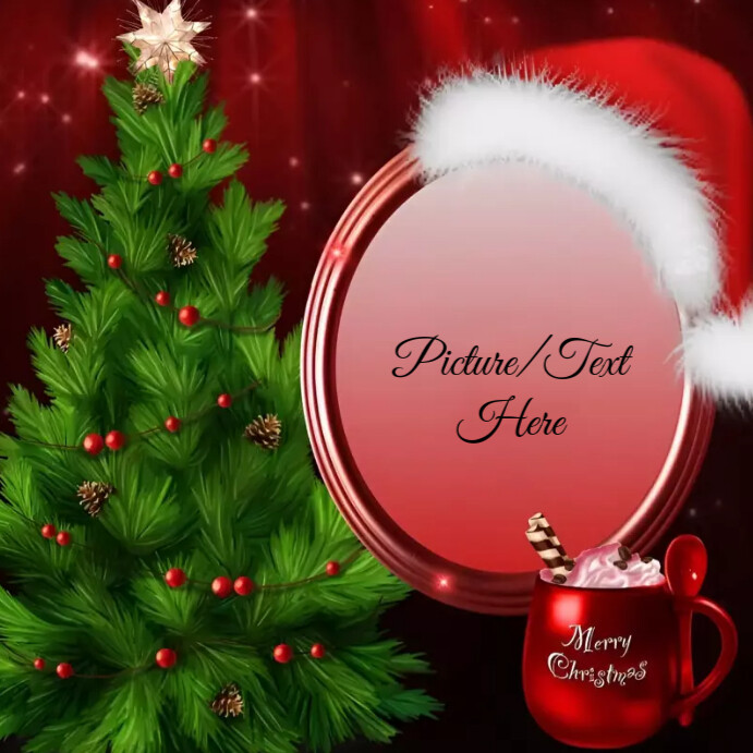 Merry Christmas frame template | PosterMyWall
