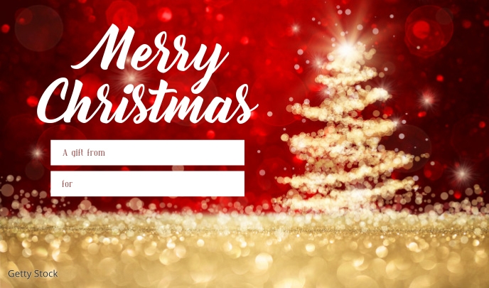 Merry Christmas gift tag template