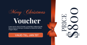 Black Christmas Voucher Facebook Shared Image Template