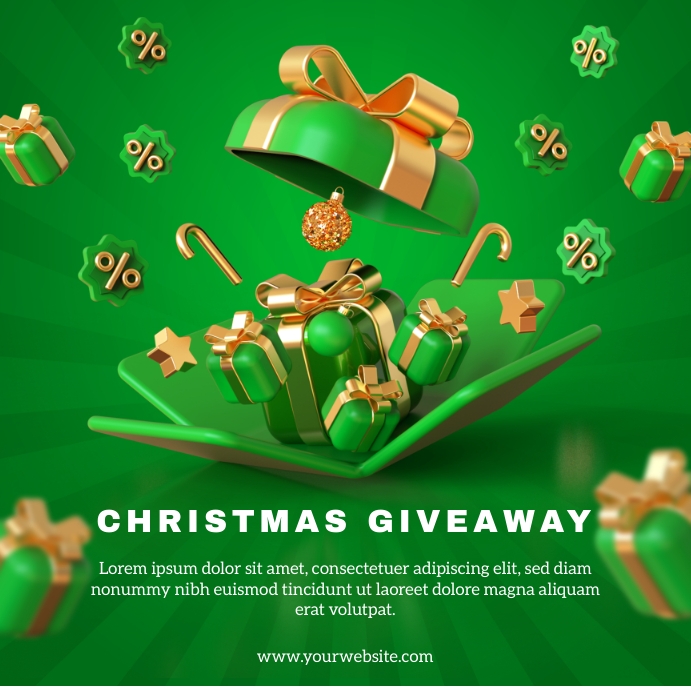 Merry christmas giveaway social media templat Template PosterMyWall