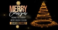 merry christmas gold video Imagem partilhada do Facebook template