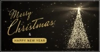 Merry Christmas greeting Card Okładka wydarzenia na Facebooku template