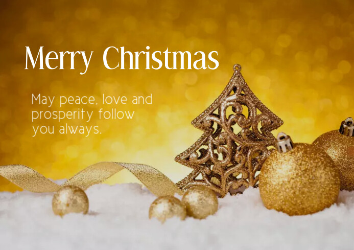 Kartu Ucapan Selamat Natal Meriah Lanskap Templat Postermywall