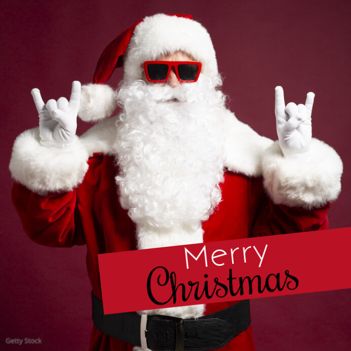 Merry Christmas Greeting Card Santa Funny ad Template  PosterMyWall
