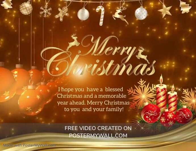 Plantilla de MERRY CHRISTMAS GREETING CARD WISHES | PosterMyWall