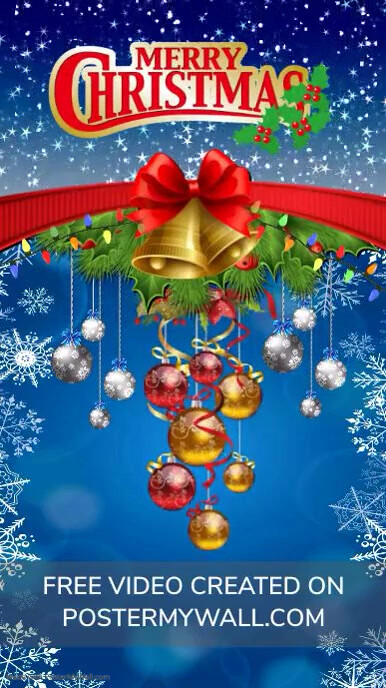 MERRY CHRISTMAS GREETING CARD WISHES เทมเพลต | PosterMyWall