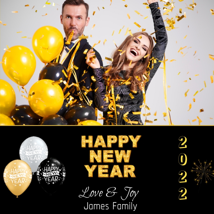 New Year Greeting Post Template | PosterMyWall