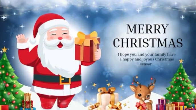 Merry Christmas Greeting Digital Display (16:9) template