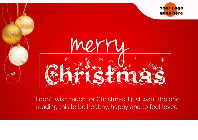 Merry Christmas greetings A4 template